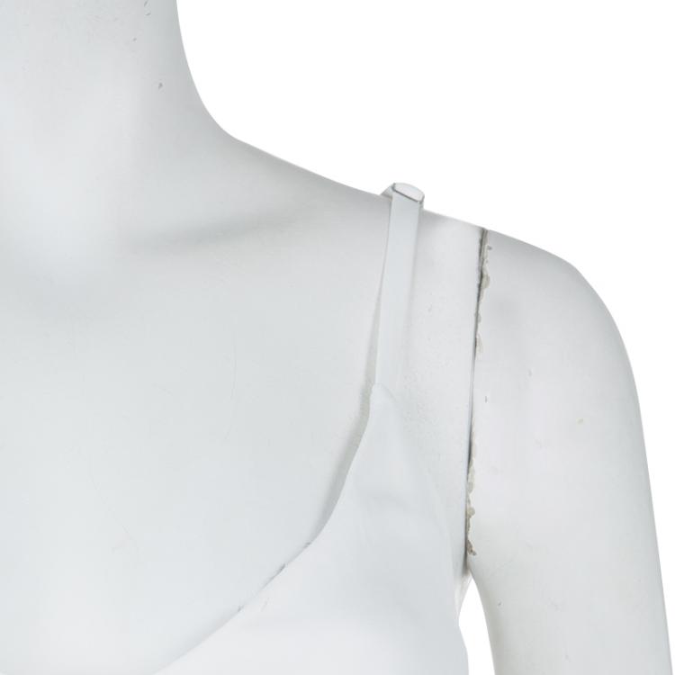 Pre Owned Preen by Thornton Bregazzi White Layered Asymmetric Sleeveless Dress XS