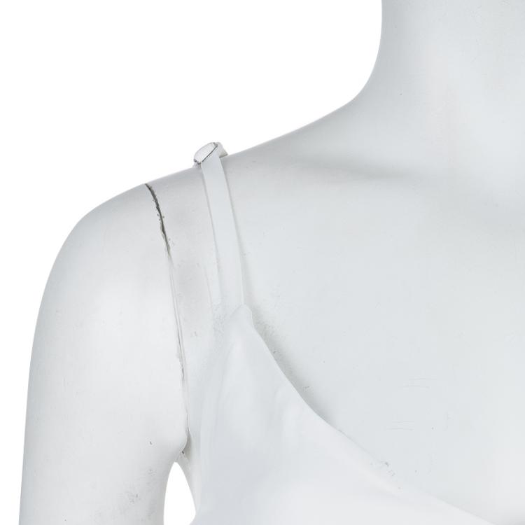 Pre Owned Preen by Thornton Bregazzi White Layered Asymmetric Sleeveless Dress XS