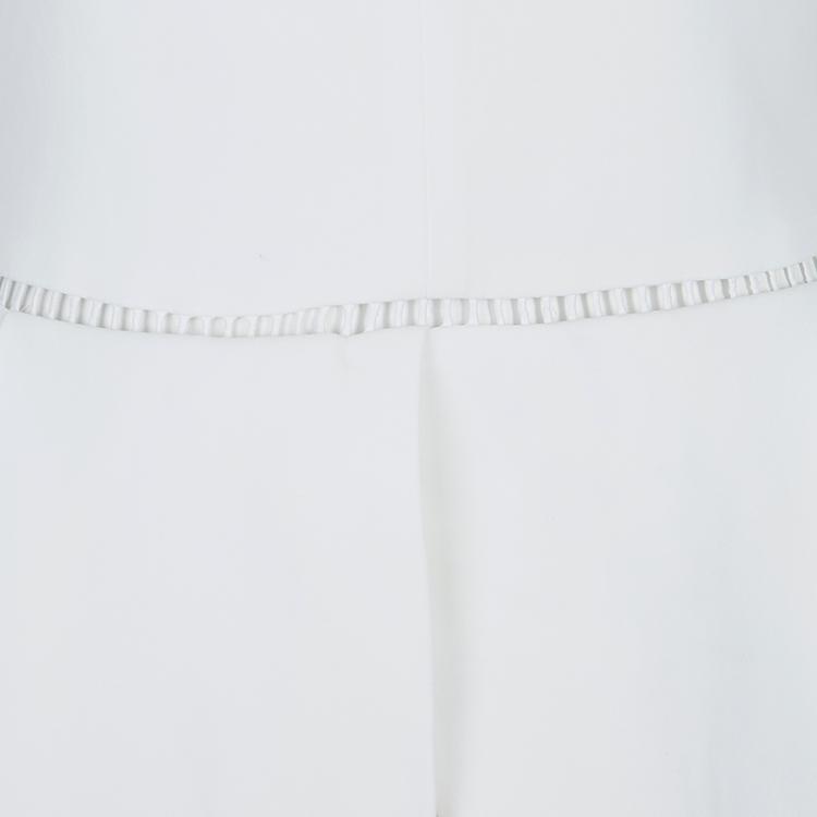 Pre Owned Preen by Thornton Bregazzi White Layered Asymmetric Sleeveless Dress XS