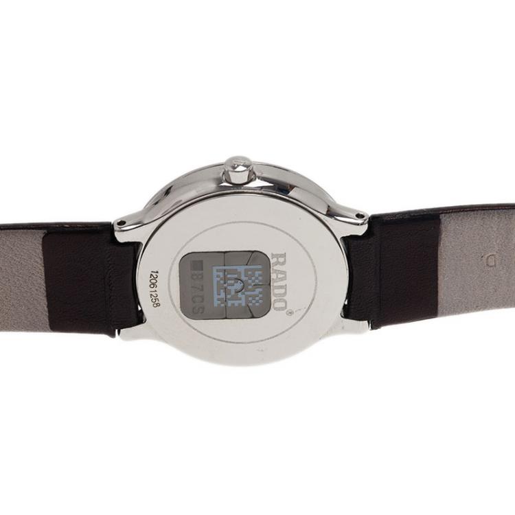 Pre Owned Rado Black Satinless Steel Centrix Jubile Women's Wristwatch 28MM