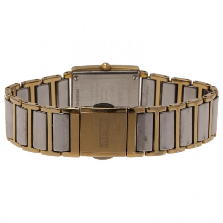 Pre Owned Rado White Stainless Steel Integral Women's Wristwatch 20MM