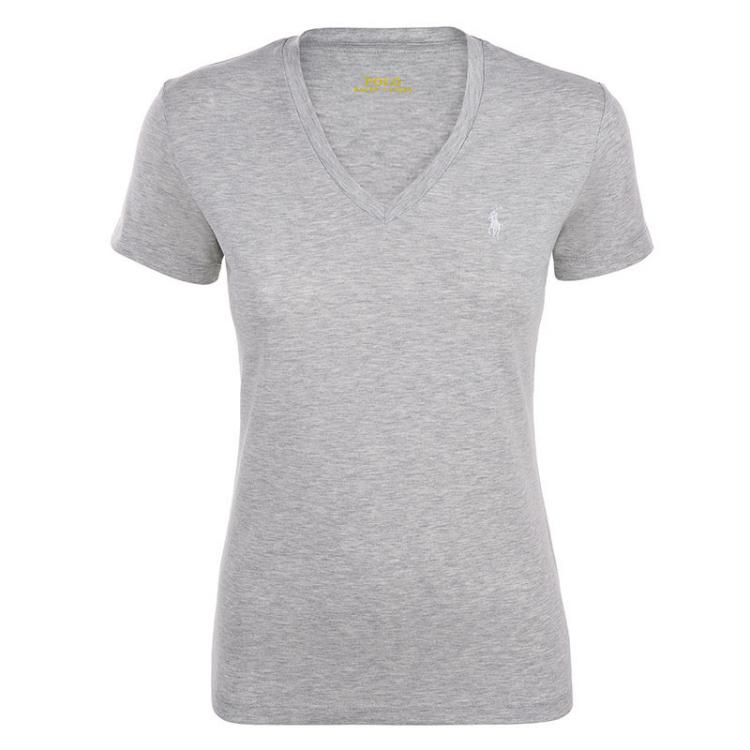 Polo Ralph Lauren Grey/White Logo V Neck Cotton Tshirt M Ralph Lauren | TLC