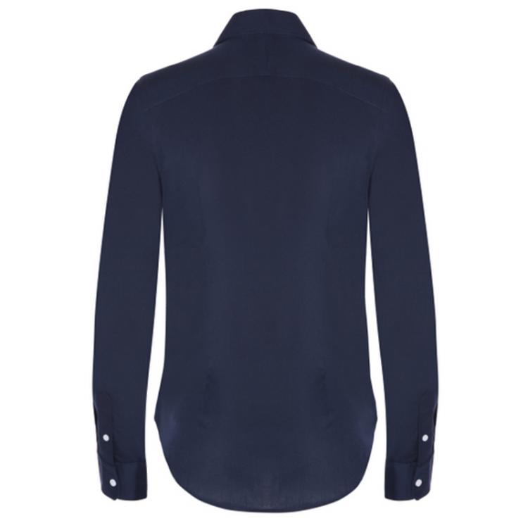 Pre Owned Polo Ralph Lauren Navy Blue Logo Long Sleeve Shirt S