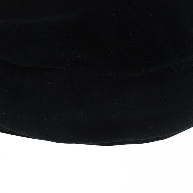 Pre Owned Ralph Lauren Black Velvet Small Hobo