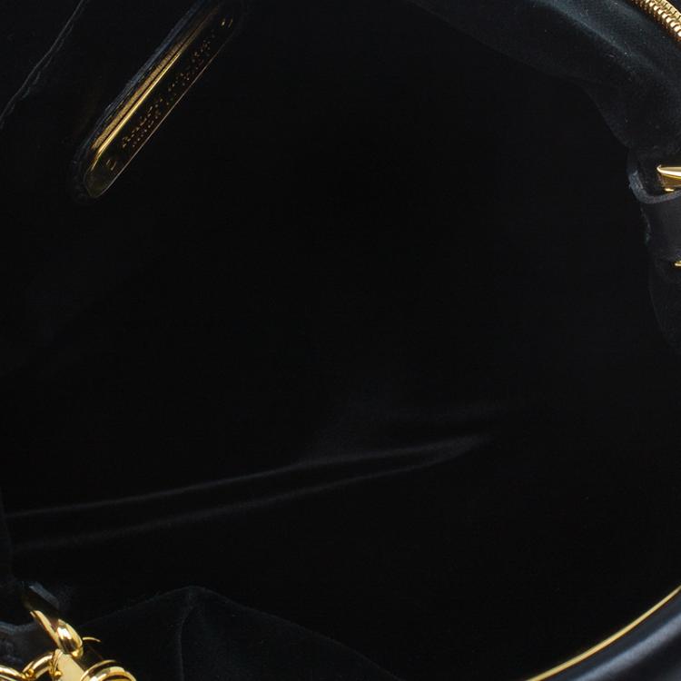 Pre Owned Ralph Lauren Black Velvet Small Hobo