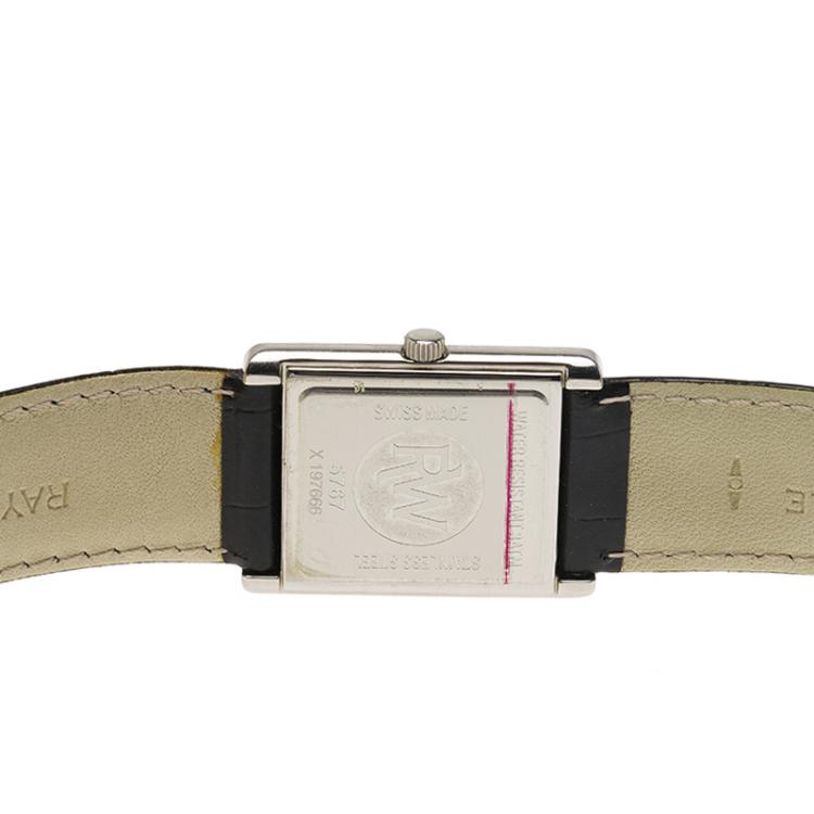Pre Owned Raymond Weil White Stainless Steel Classic Unisex Wristwatch 24MM