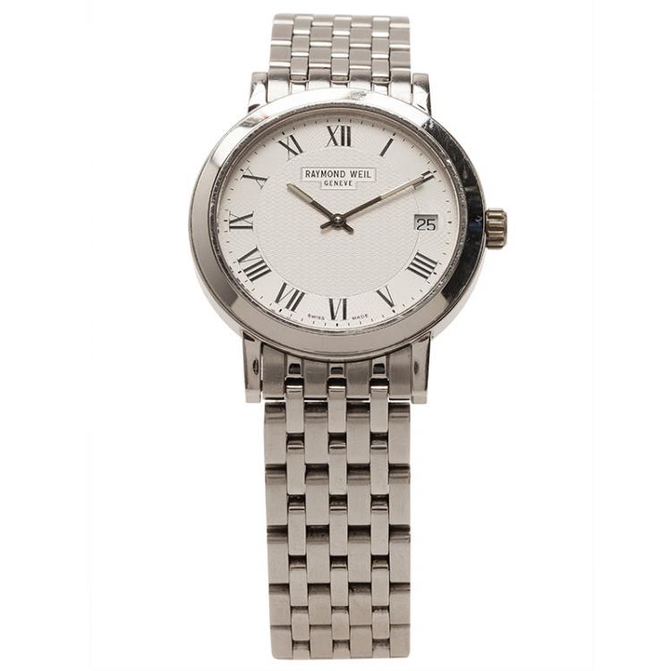مملوكة مسبقًا Raymond Weil Silver Stainless Steel Tradition Women's Wristwatch 34MM