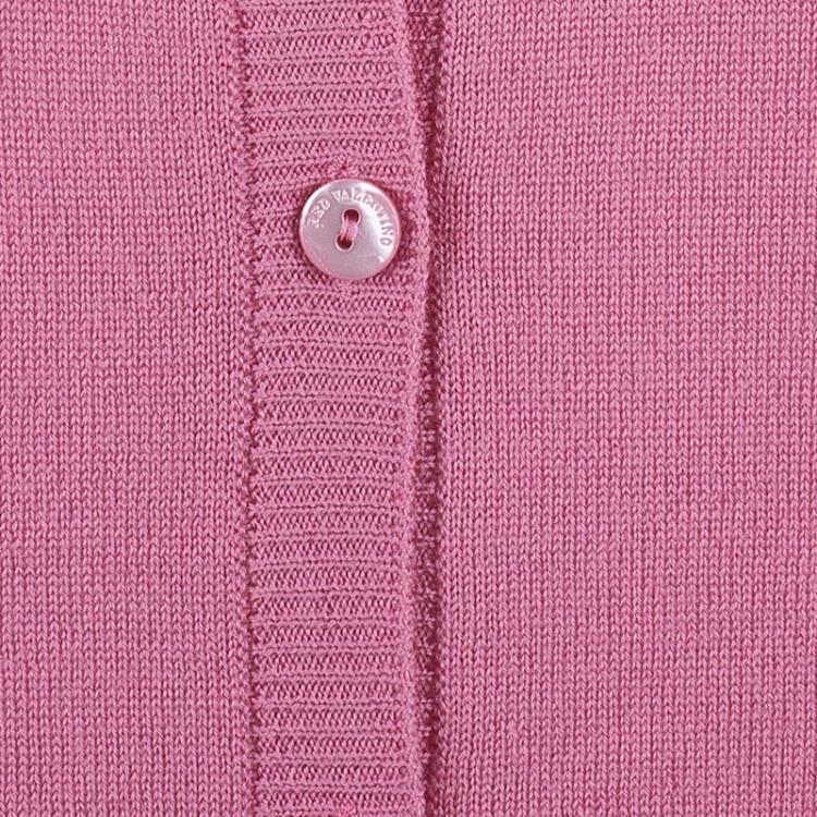 Pre Owned RED Valentino Pink Bow Button Down Cardigan L