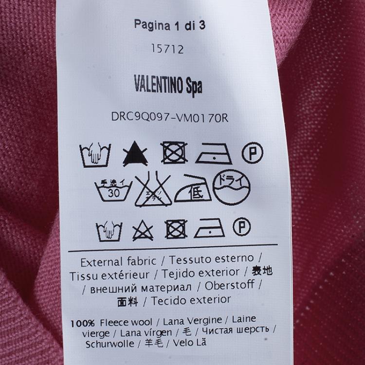 Pre Owned RED Valentino Pink Bow Button Down Cardigan L