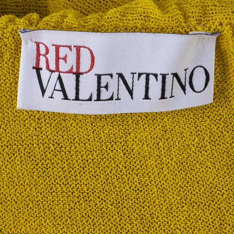 مملوكة مسبقًا RED Valentino Yellow Drop Waist Dress M