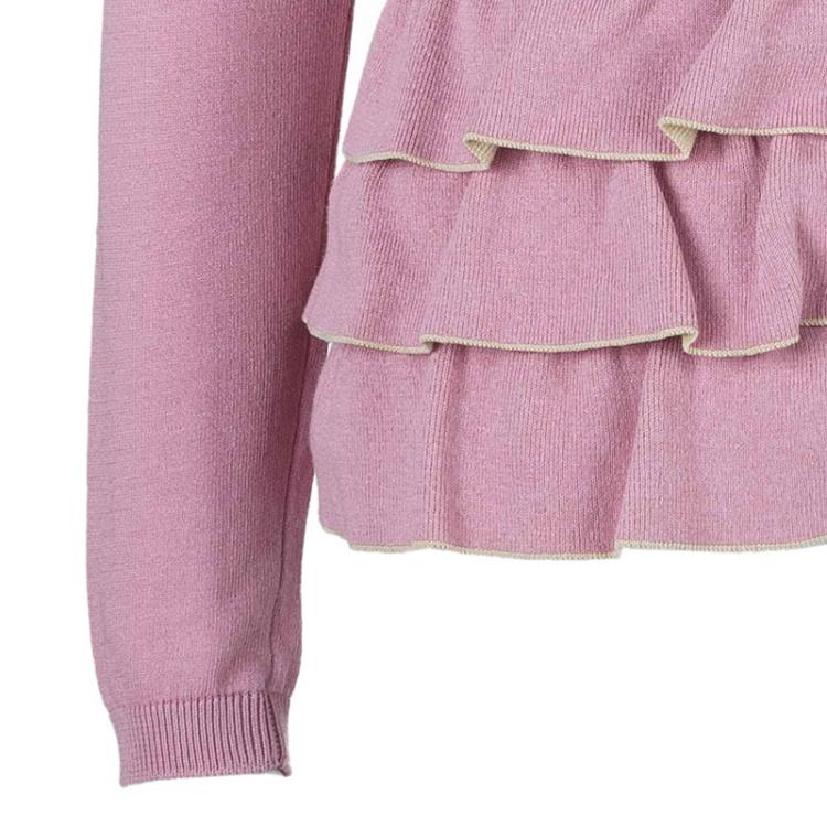 Pre Owned RED Valentino Pink Knit Top And Cardigan Set M