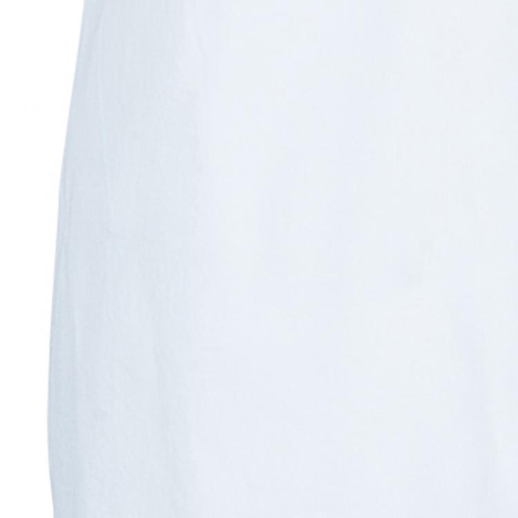 Pre Owned Red Valentino White Ruffle Detail Top L