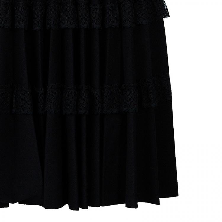 Pre Owned RED Valentino Black Short Sleeve Dress S