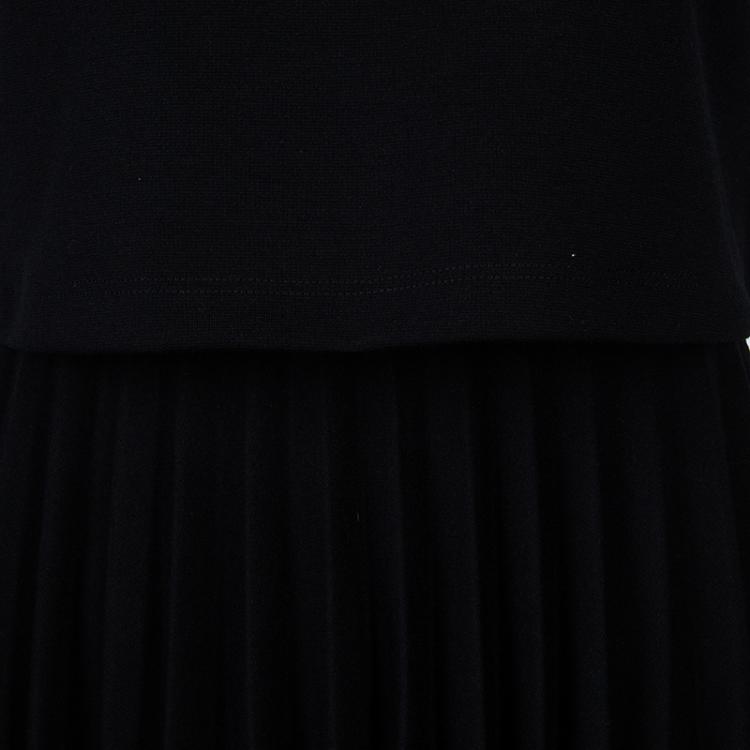 Pre Owned RED Valentino Black Short Sleeve Dress S