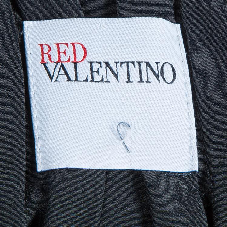 Pre Owned RED Valentino Black Deep Back Bow Detail Dress M 