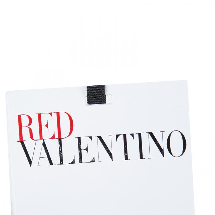 مملوكة مسبقًا RED Valentino Black Ruffle Neck Top M