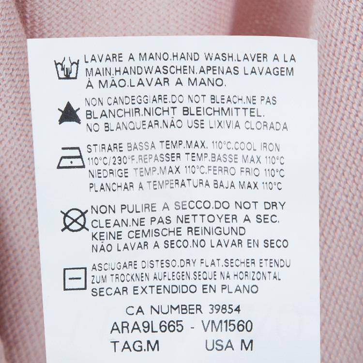مملوكة مسبقًا Red Valentino Pink Embellished Mesh Overlay Sleeveless Knit Top M