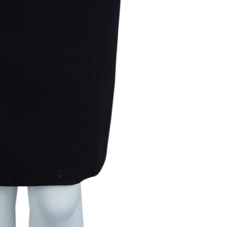 مملوكة مسبقًا RED Valentino Black Bow Detail Sleeveless Dress M