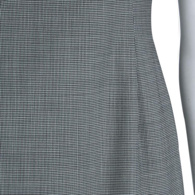 مملوكة مسبقًا Red Valentino Monochrome Houndstooth Bow Detail Dress M
