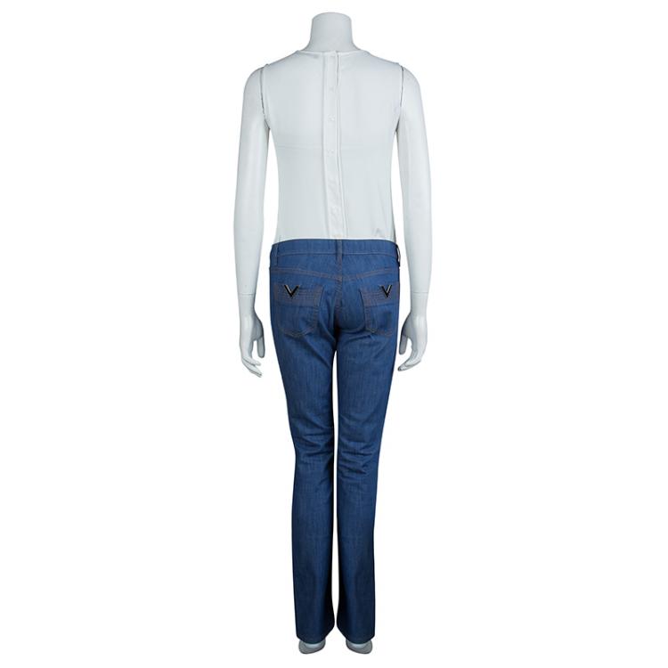 Pre Owned Red Valentino Indigo Denim Boot Cut Jeans M
