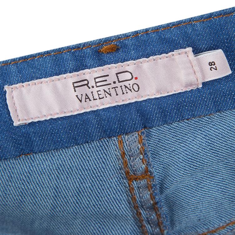 Pre Owned Red Valentino Indigo Denim Boot Cut Jeans M