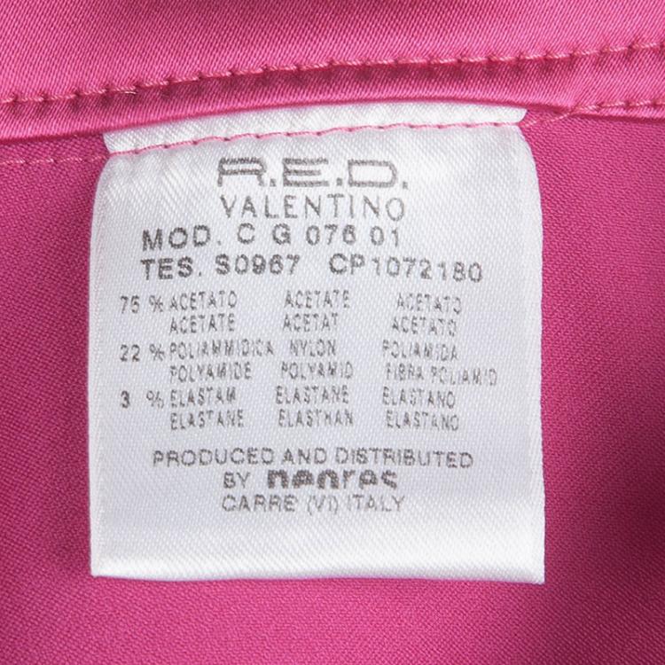 Pre Owned RED Valentino Pink Scallop Lace Trim Detail Skirt S