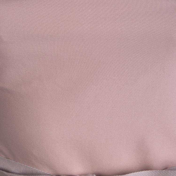 Pre Owned Red Valentino Pink Cut Out Lace Trim Sleeveless Belted Dress S 