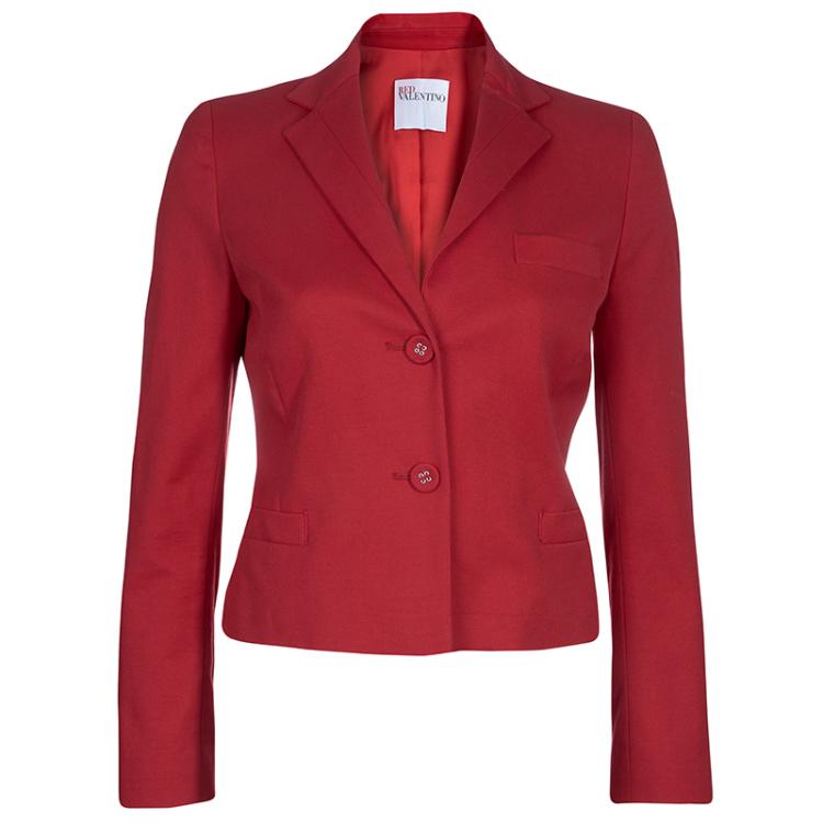 Pre Owned Red Valentino Red Skirt Suit S