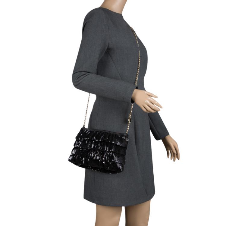 RED VALENTINO ROCK RUFFLES shoulder bag Black [Woman] Elsa Boutique