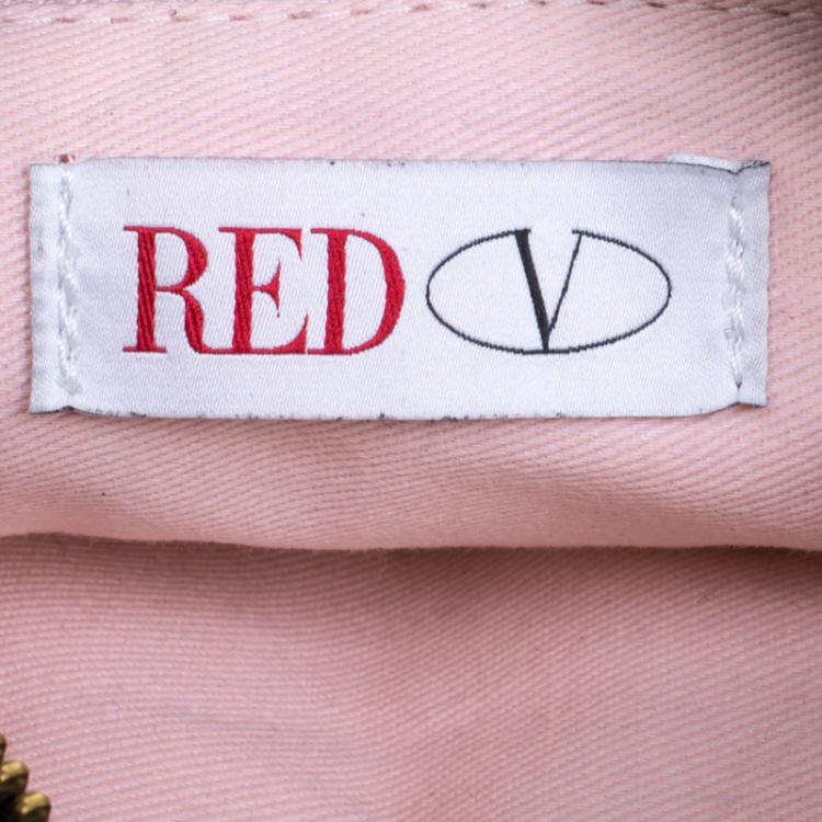 Pre Owned RED Valentino Black Ruffle Sequins Shoulder Bag