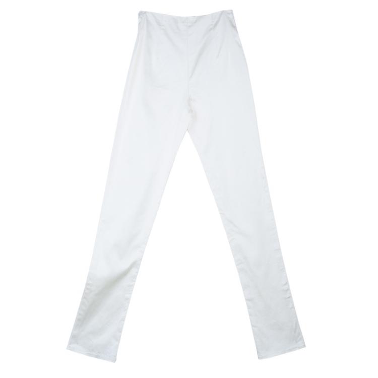 Pre Owned Reem Acra Cream Silk Pants S