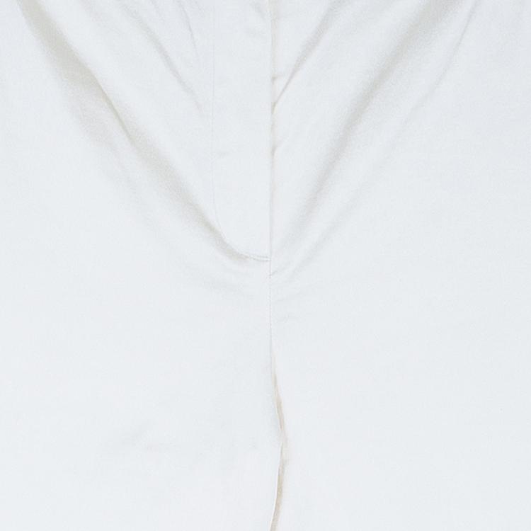 Pre Owned Reem Acra Cream Silk Pants S