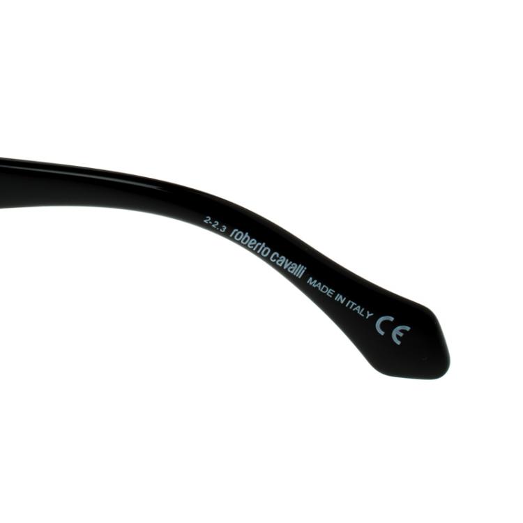 Pre Owned Roberto Cavalli Black 803S Alcyone Shield Sunglasses