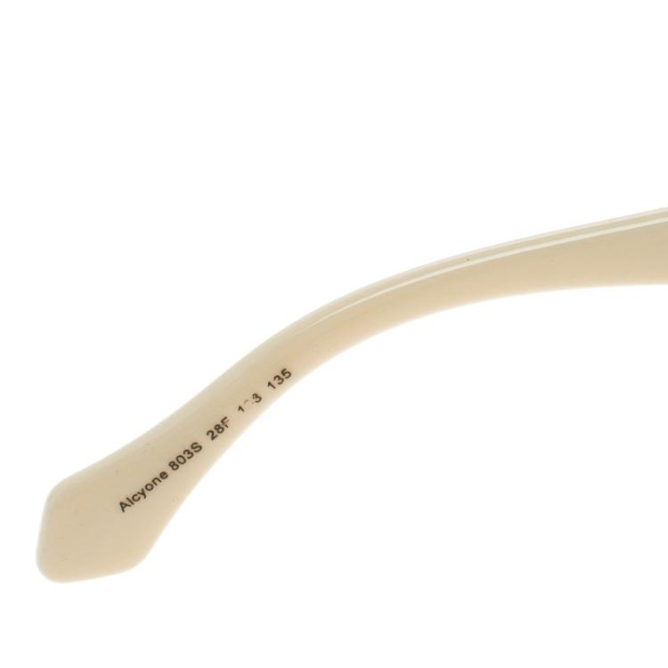 Pre Owned Roberto Cavalli Brown Gold/Cream 803S Alcyone Shield Sunglasses