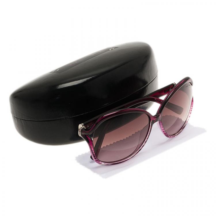Pre Owned Roberto Cavalli Purple Aneto Square Sunglasses