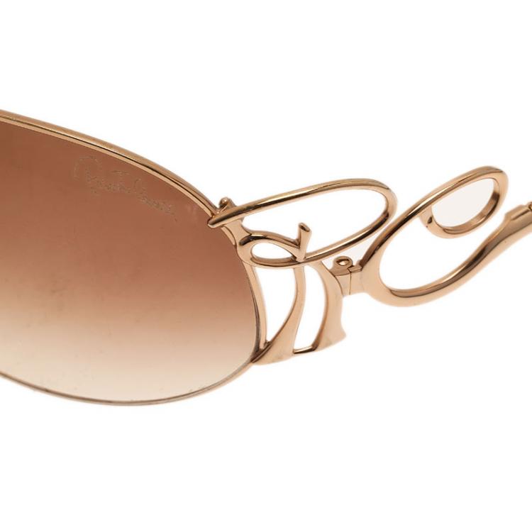 Pre Owned Roberto Cavalli Gold Cameia Sunglasses