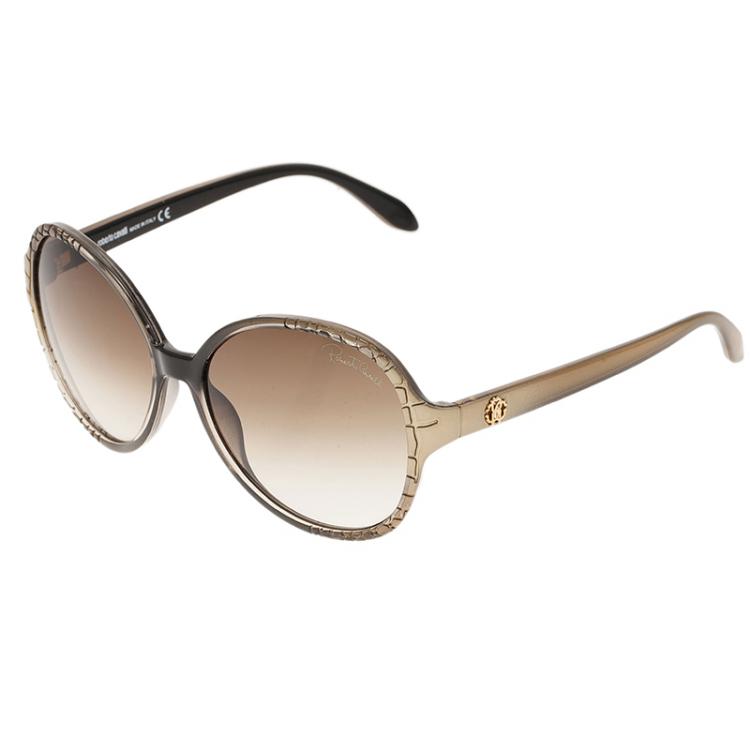 Pre Owned Roberto Cavalli Brown Maria Round Sunglasses