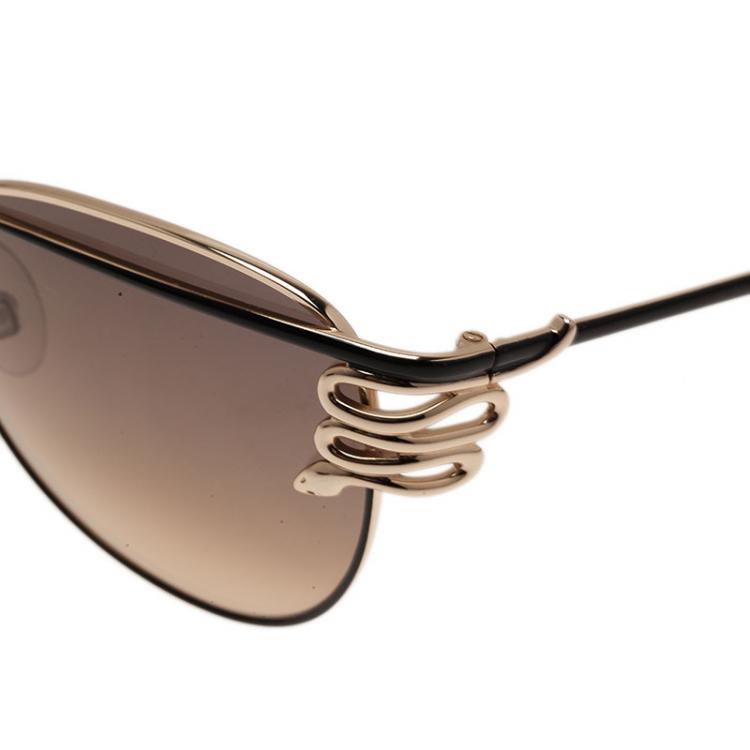 Pre Owned Roberto Cavalli Gold Mururoa Sunglasses