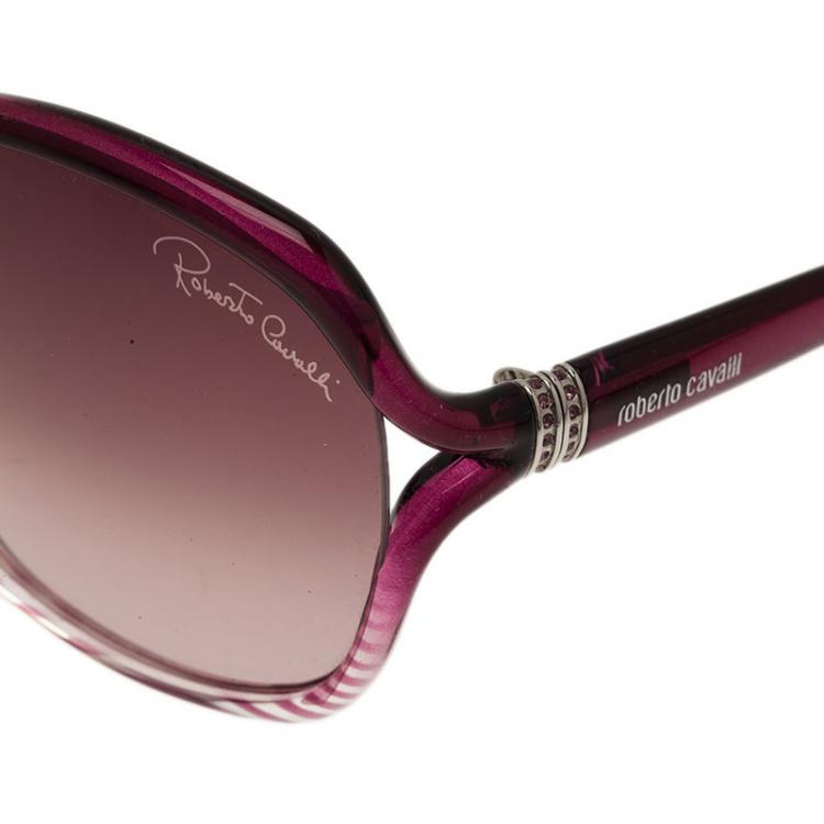 مملوكة مسبقًا Roberto Cavalli Purple Aneto Square Sunglasses