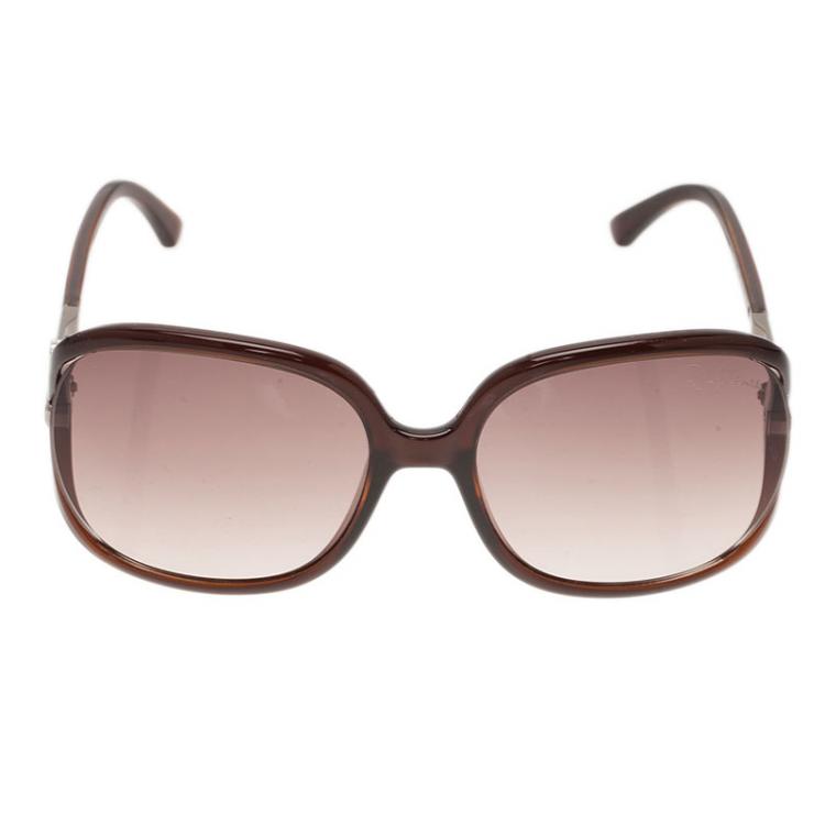 Pre Owned Roberto Cavalli Brown Edera Square Sunglasses