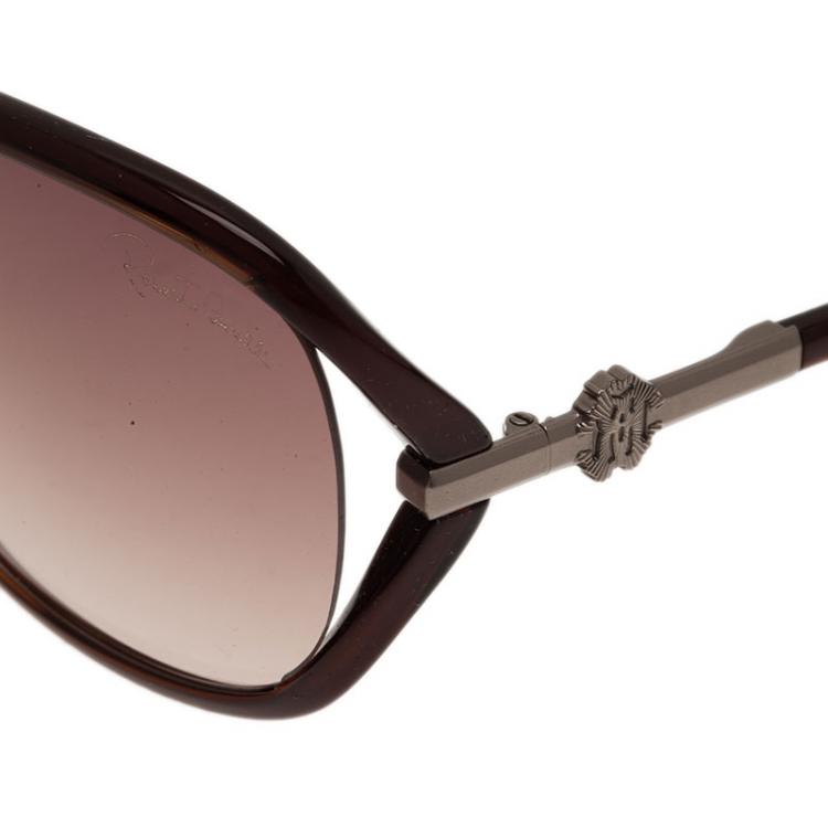 Pre Owned Roberto Cavalli Brown Edera Square Sunglasses