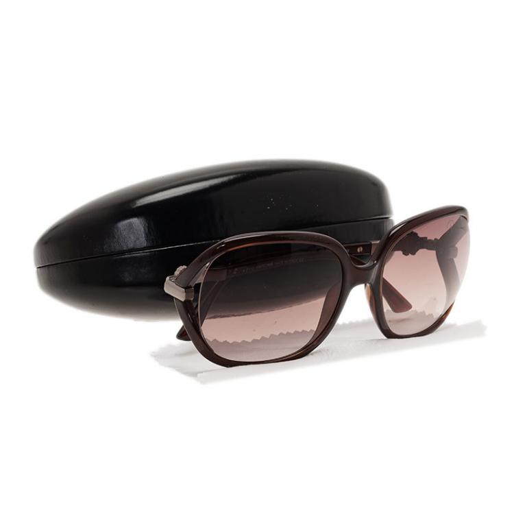Pre Owned Roberto Cavalli Brown Edera Square Sunglasses