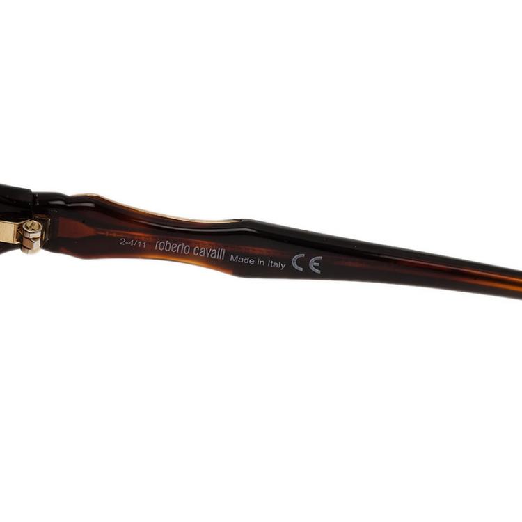 Pre Owned Roberto Cavalli Black Bougainvillea Square Sunglasses