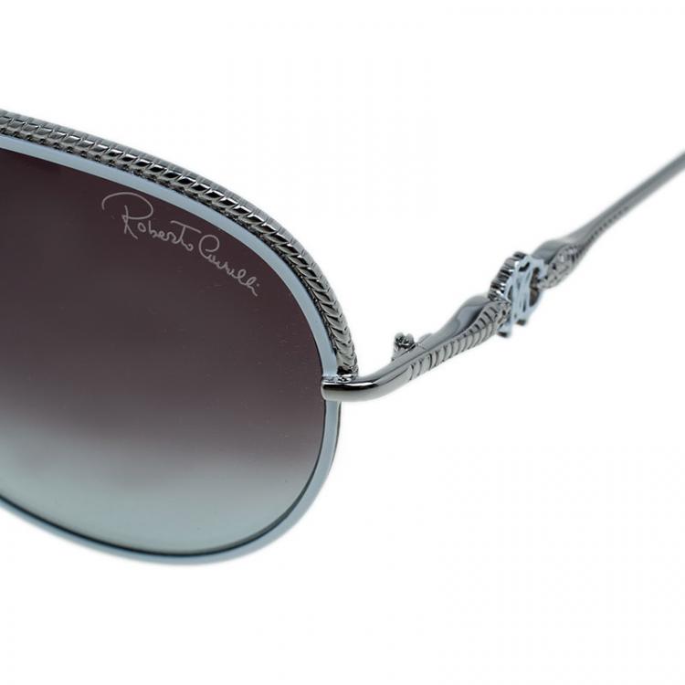 Pre Owned Roberto Cavalli White Tureia Aviators