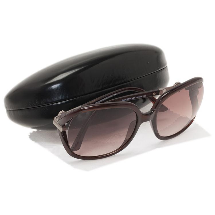 Pre Owned Roberto Cavalli Brown Edera Square Sunglasses