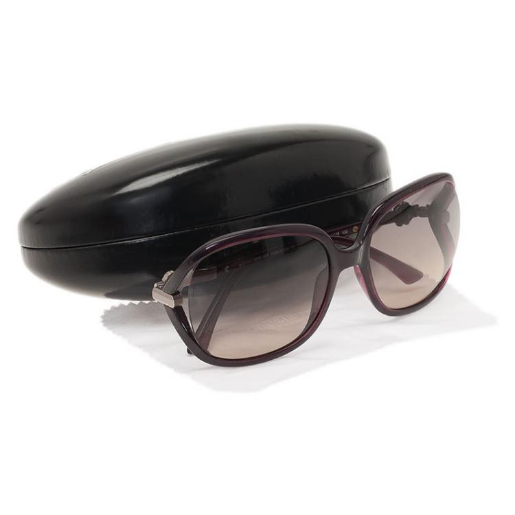 Pre Owned Roberto Cavalli Purple Edera Square Sunglasses