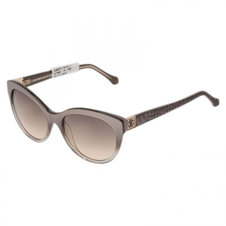 Pre Owned Roberto Cavalli Grey Albaldah Cat Eye Sunglasses