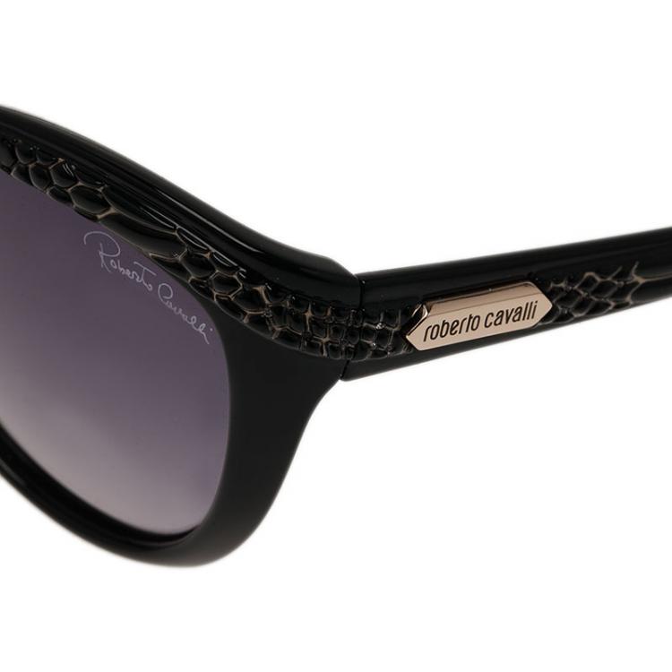 Pre Owned Roberto Cavalli Black Acubens Cat Eye Sunglasses