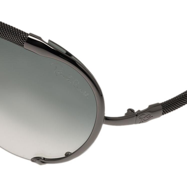 Pre Owned Roberto Cavalli Silver Eva Shield Sunglasses
