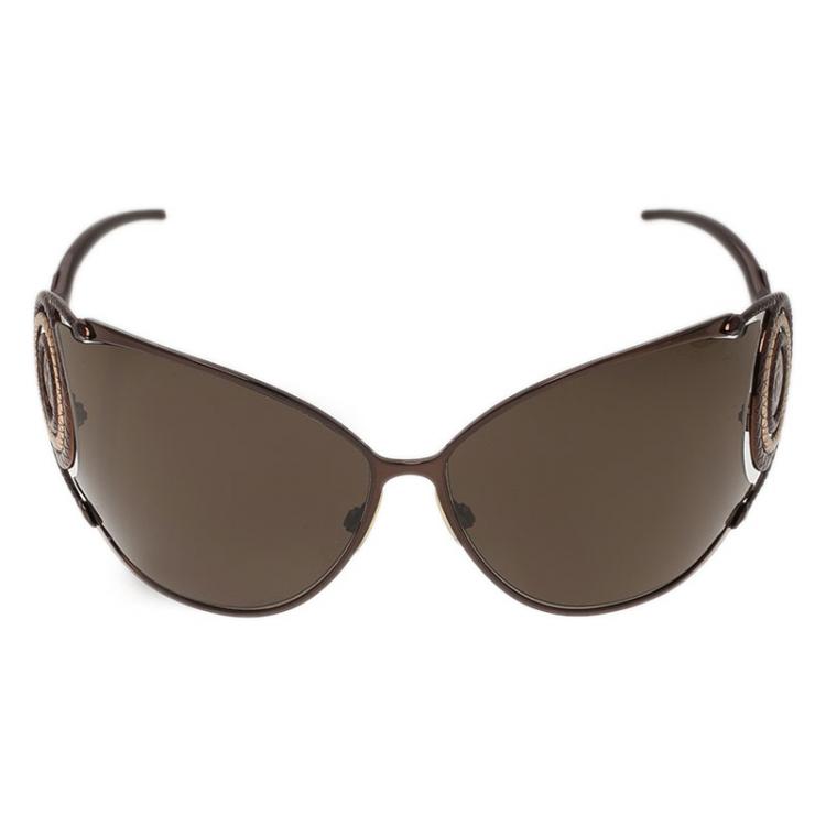 Pre Owned Roberto Cavalli Brown Zircone Sunglasses